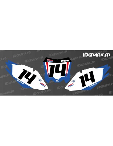 Kit décoration Plaque Numéro HRC Edition - Honda CR/CRF