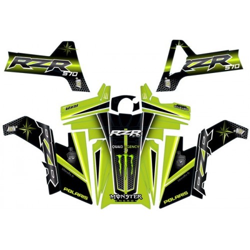 Kit déco réplica Pace Car Monster PDV - Polaris RZR 570 - Idgrafix