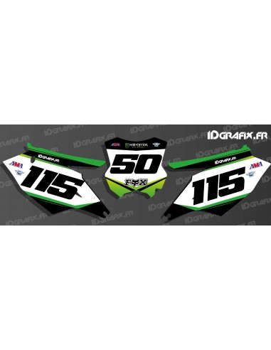 Kit décoration Plaque Numéro Factory Edition - Kawasaki KX/KXF