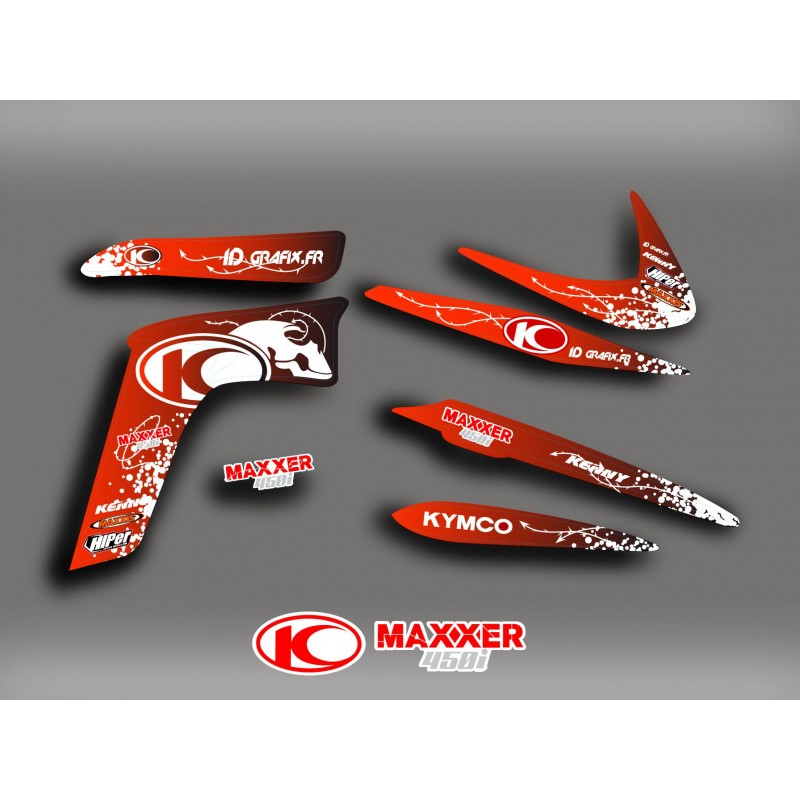 Kit-Deco-Di Teschio Rosso Kymco Maxxer 450