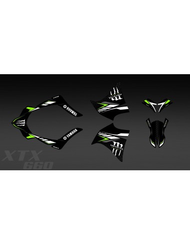 Kit déco 100% Perso Monster (vert) pour Yamaha 660 XT (2000-2007)