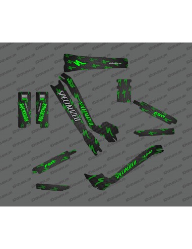 Kit deco di Carbonio, Edizione Completa (Verde) - Specialized Turbo Levo