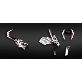Kit de decoració Característica de la sèrie (Blanc/Taronja) - KTM 690 Duc (2012-2017) -idgrafix