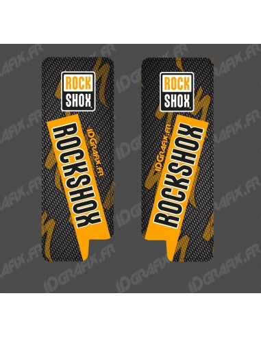 Stickers Protection Fork RockShox Carbon (Orange) - Specialized Turbo Levo