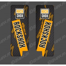 Adhesius De Protecció De Forquilla RockShox De Carboni (Taronja) - Especialitzada Turbo Levo -idgrafix