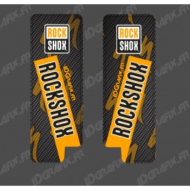 Stickers Protection Fork RockShox Carbon (Orange) - Specialized Turbo Levo - IDgrafix