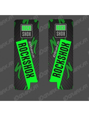 Adesivi Protezione Forcella RockShox Carbonio (Verde) - Specialized Turbo Levo
