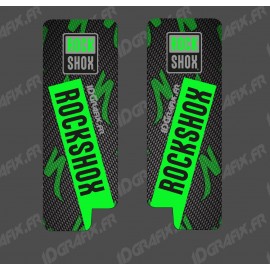 Stickers Protection Fork RockShox Carbon (Green) - Specialized Turbo Levo - IDgrafix