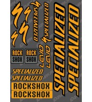 La junta de la etiqueta Engomada de 21x30cm (Naranja/Negro) - Specialized Turbo Levo