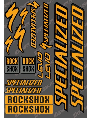 Board Sticker 21x30cm (Orange/Black) - Specialized Turbo Levo