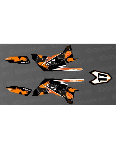 Kit décoration 100% perso Orange (partiel) - IDgrafix - Suzuki LTR 450 - DIOGO