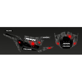 Kit de decoración de Acero Edition (Gris/Rojo)- IDgrafix - Polaris RZR 1000 S/XP -idgrafix