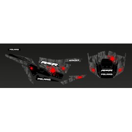 Kit dekor Steel Edition (Grau/Rot)- IDgrafix - Polaris RZR 1000 S/XP