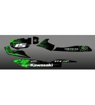 Kit decoration Digital Edition Green for Kawasaki STX 15F