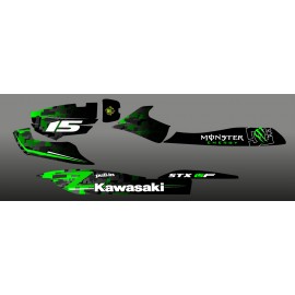 Kit de decoración de la Edición Digital del Verde para Kawasaki STX 15F -idgrafix