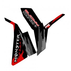 Réimpression sticker Scrambler Monster Rouge