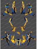 Kit décoration Full Whip (Jaune/Bleu) - IDgrafix - Can Am série L Outlander