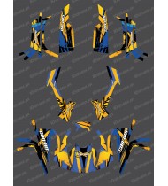 Kit di decorazione, Completo di Frusta (Giallo/Blu) - IDgrafix - Can Am serie Outlander