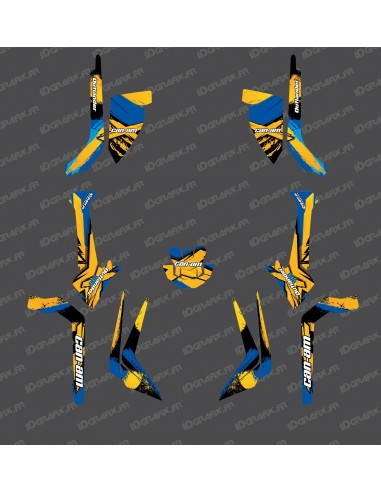 Kit Luce della decorazione di FRUSTA Edizione (Giallo / Blu) - IDgrafix - Can Am Outlander (G2)