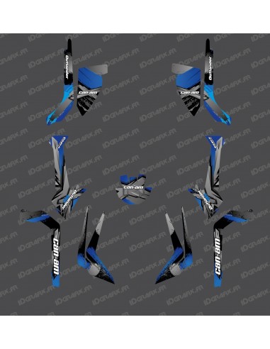 Kit decoration Light WHIP Edition (Grey / Blue) - IDgrafix - Can Am Outlander (G2)