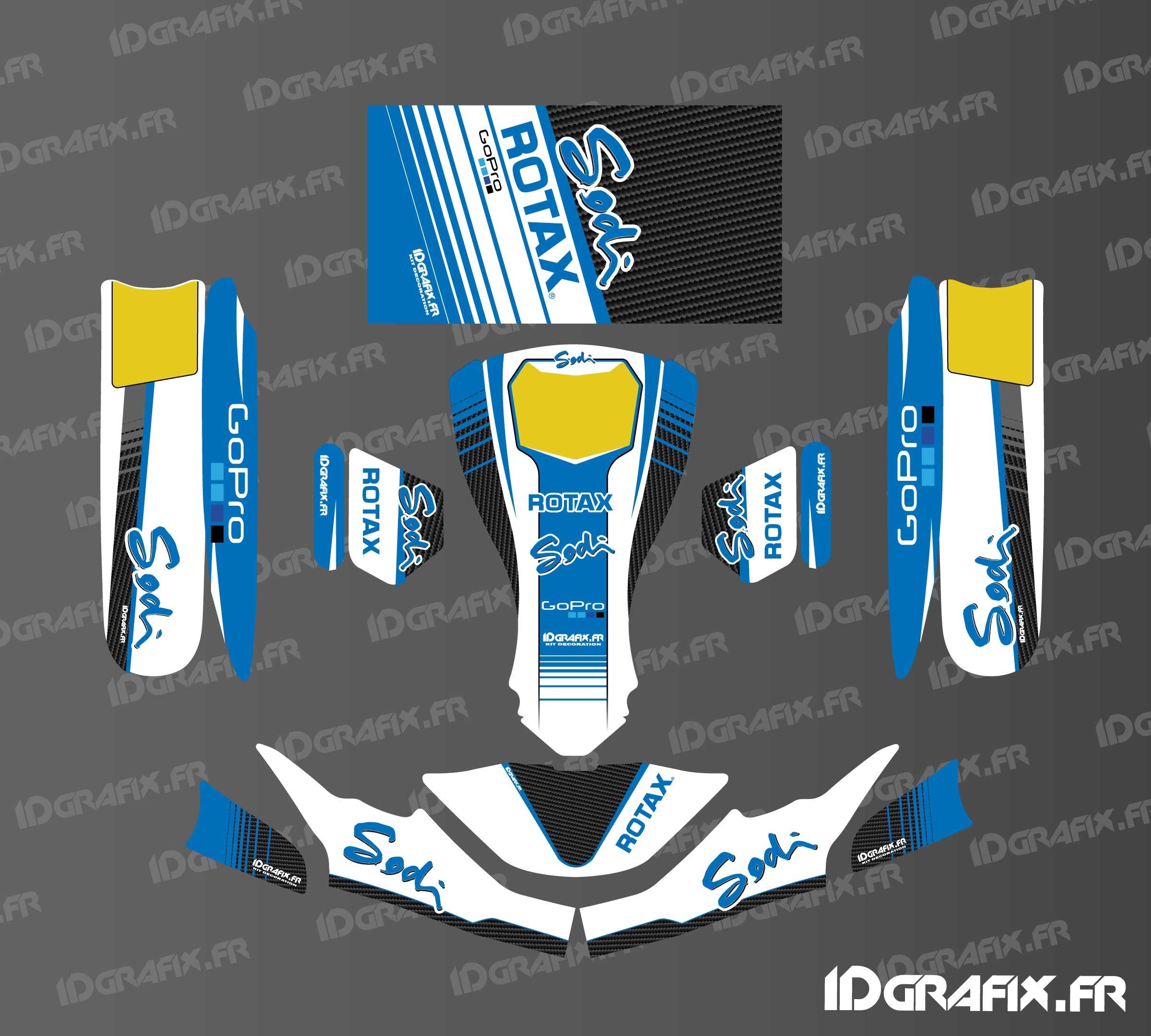 Kit deco Factory Edition Sodi Racing (White) for Karting SodiKart