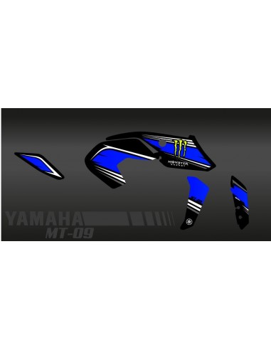 Kit décoration 100% Perso Monster bleu - IDgrafix - Yamaha MT-09 (après 2017)