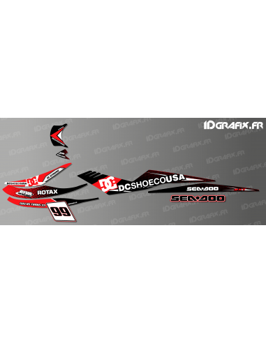 Kit décoration DC Usa Rouge pour Seadoo RXT 215-255