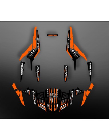 Kit de decoración 100% Personalizado Monstruo Naranja - IDgrafix - Polaris RZR 1000 S/XP