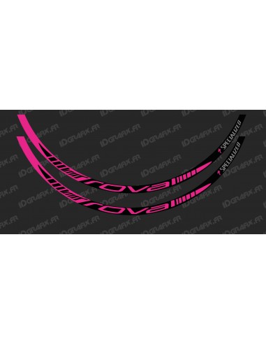 Lot 2 Stickers Rim Roval (Pink)