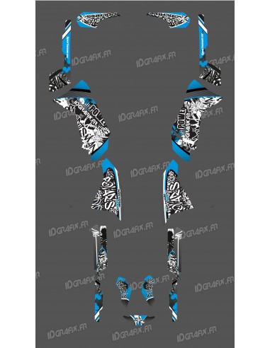 Kit de decoración de la Etiqueta Azul de la Serie - IDgrafix - Polaris 500 Deportista