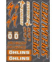La junta de la etiqueta Engomada de 21x30cm (Naranja/Negro) - Especializado / Ohlins