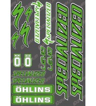 La junta de la etiqueta Engomada de 21x30cm (Verde/Negro) - Especializado / Ohlins