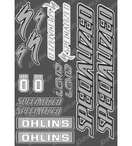 La junta de la etiqueta Engomada de 21x30cm (Gris/Negro) - Especializado / Ohlins