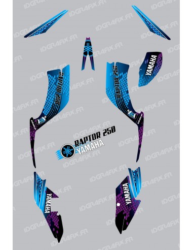 Kit de decoración de Serpiente Azul - IDgrafix - Yamaha Raptor 250