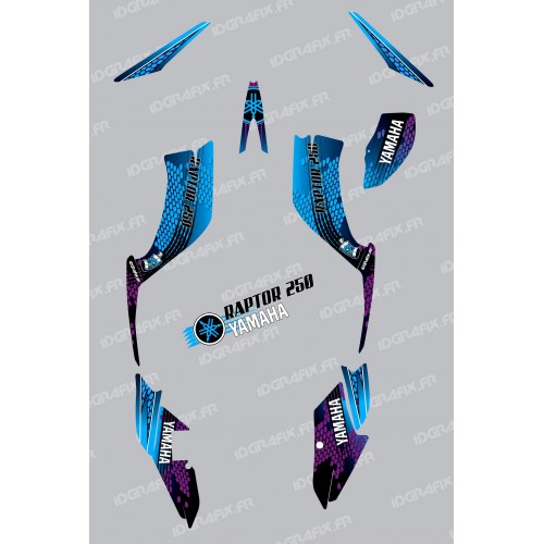 Kit de decoración de Serpiente Azul - IDgrafix - Yamaha Raptor 250
