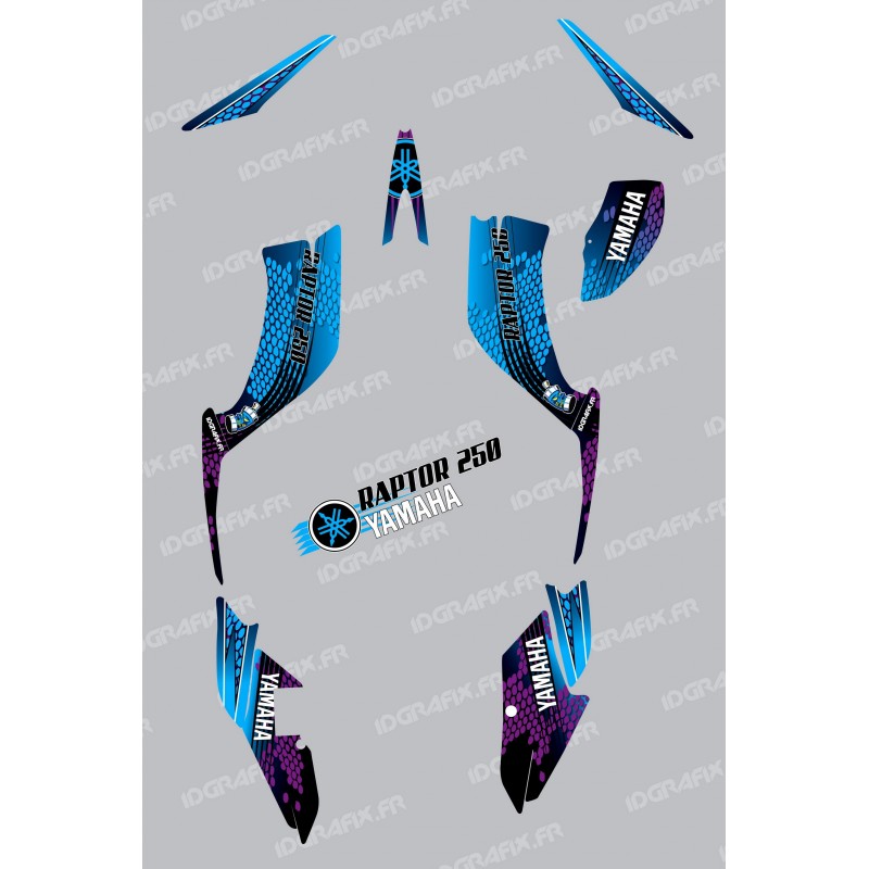 Kit décoration Snake Bleu - IDgrafix - Yamaha 250 Raptor - Idgrafix
