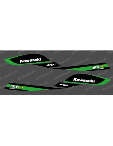 Kit de decoración de Réplica de Fábrica (Negro/Verde) para Kawasaki 800 SXR