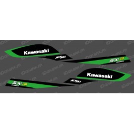 Kit de decoración de Réplica de Fábrica (Negro/Verde) para Kawasaki 800 SXR -idgrafix