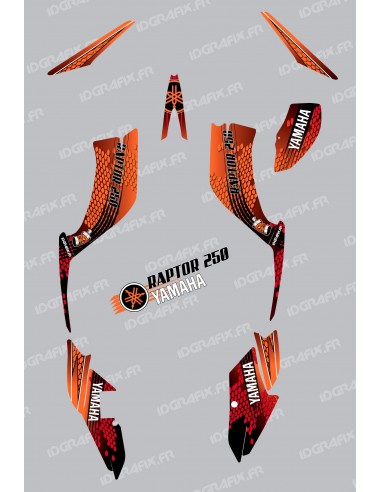 Kit de decoración de la Serpiente Naranja - IDgrafix - Yamaha Raptor 250