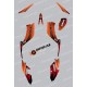 Kit de decoración de la Serpiente Naranja - IDgrafix - Yamaha Raptor 250
