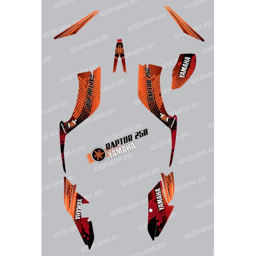 Kit decorazione Serpente Arancione - IDgrafix - Yamaha Raptor 250