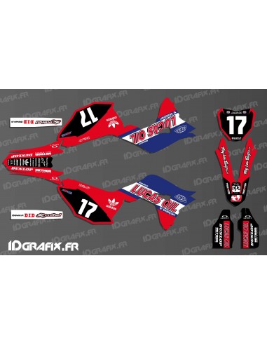 Kit de decoración de Honda Lucas Oil Red de Réplica - Honda CR/CRF 125-250-450