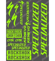 Board Sticker 21x30cm (Neon Green) - Specialized / Lyrik