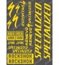 Planche Sticker 21x30cm (Orange Fluo) - Specialized / Lyrik
