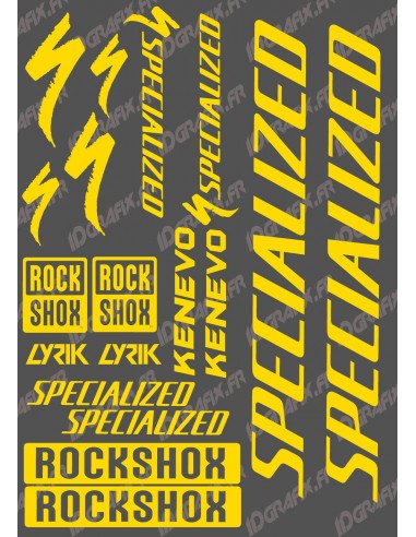 Board Sticker 21x30cm (Orange Fluo) - Specialized / Lyrik