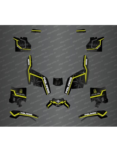 Kit deco lado edición (Negro/Amarillo Fluo) - Idgrafix - Polaris Sportsman XP 1000 (después de 2018)