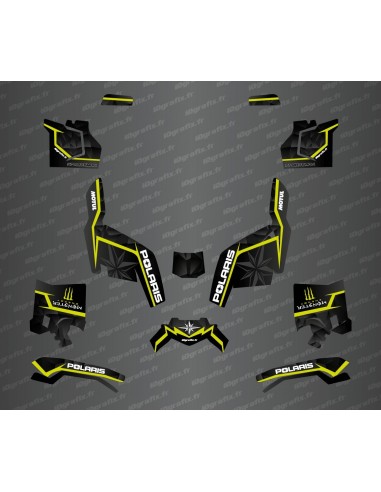 Kit deco side edition (Black/Fluo Yellow) - Idgrafix - Polaris Sportsman XP 1000 (after 2018)