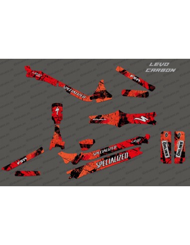 Kit déco Brush Edition Full (Rouge) - Specialized Levo Carbon