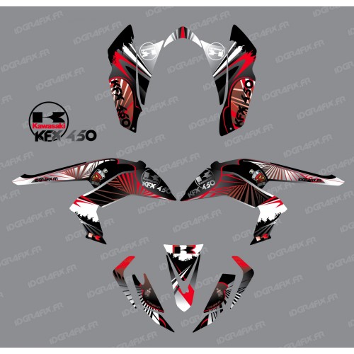 Kit de decoración de Reptil Rojo - IDgrafix - Kawasaki KFX 450R