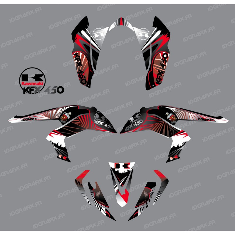Kit décoration Reptile Rouge - IDgrafix - Kawasaki KFX 450R - Idgrafix